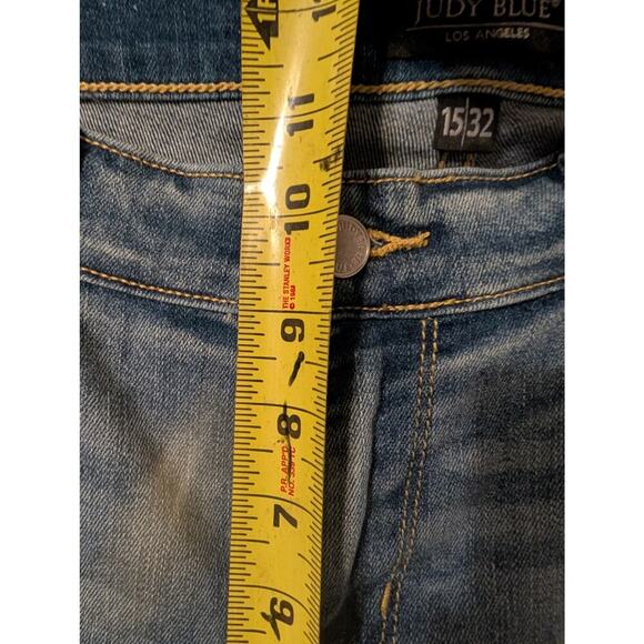 Judy Blue Womens Light‎ Wash Distressed Skinny Jeans Size 32 Blue Grunge Rocker - Picture 8 of 11